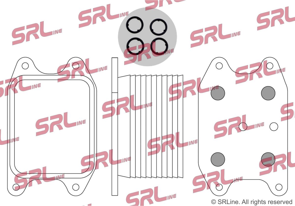 SRLINE 13C1L8-1 Oil cooler, engine oil
