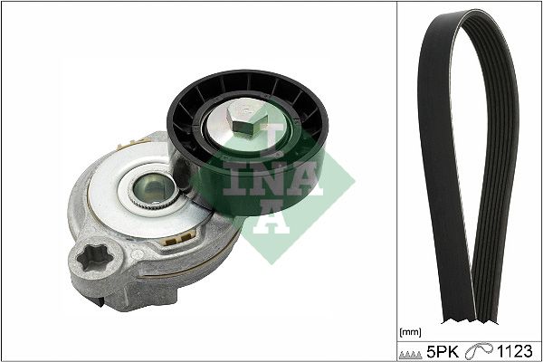 SCHAEFFLER INA 529 0375 10 V-ribbed belt set
