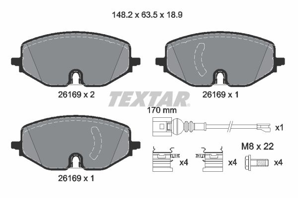 TEXTAR 2616901 Brake pad set, disc brake