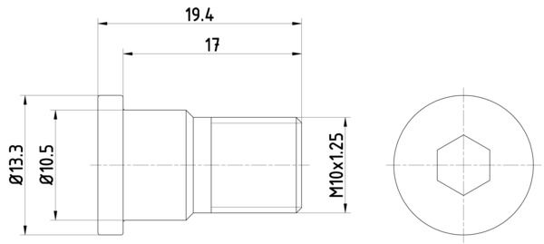 TEXTAR TPM0007 Bolt, brake disc