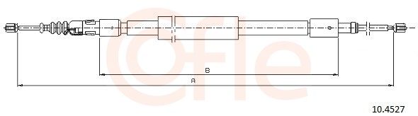 COFLE 10.4527 Cable pull, parking brake