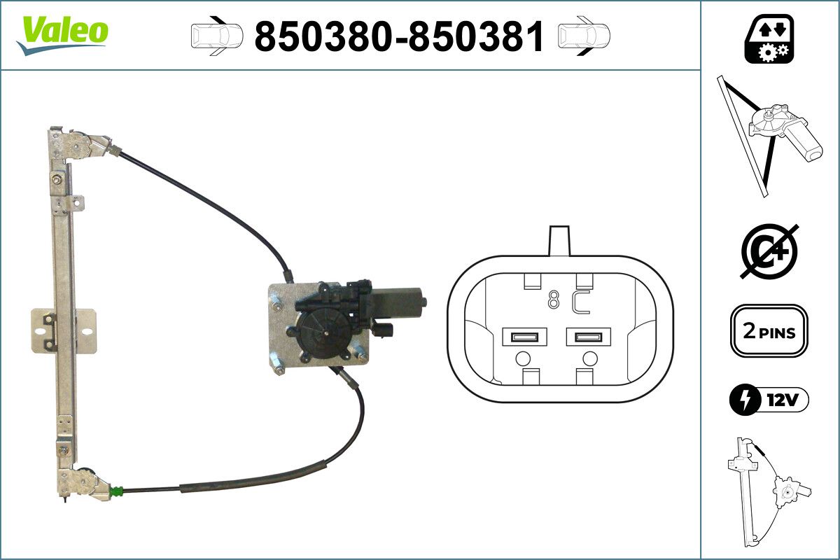 VALEO 850381 Window regulator