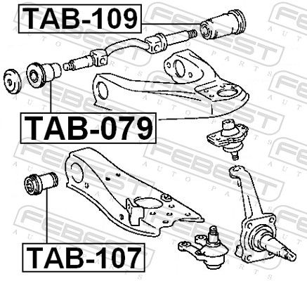 Mounting, control/trailing arm-1