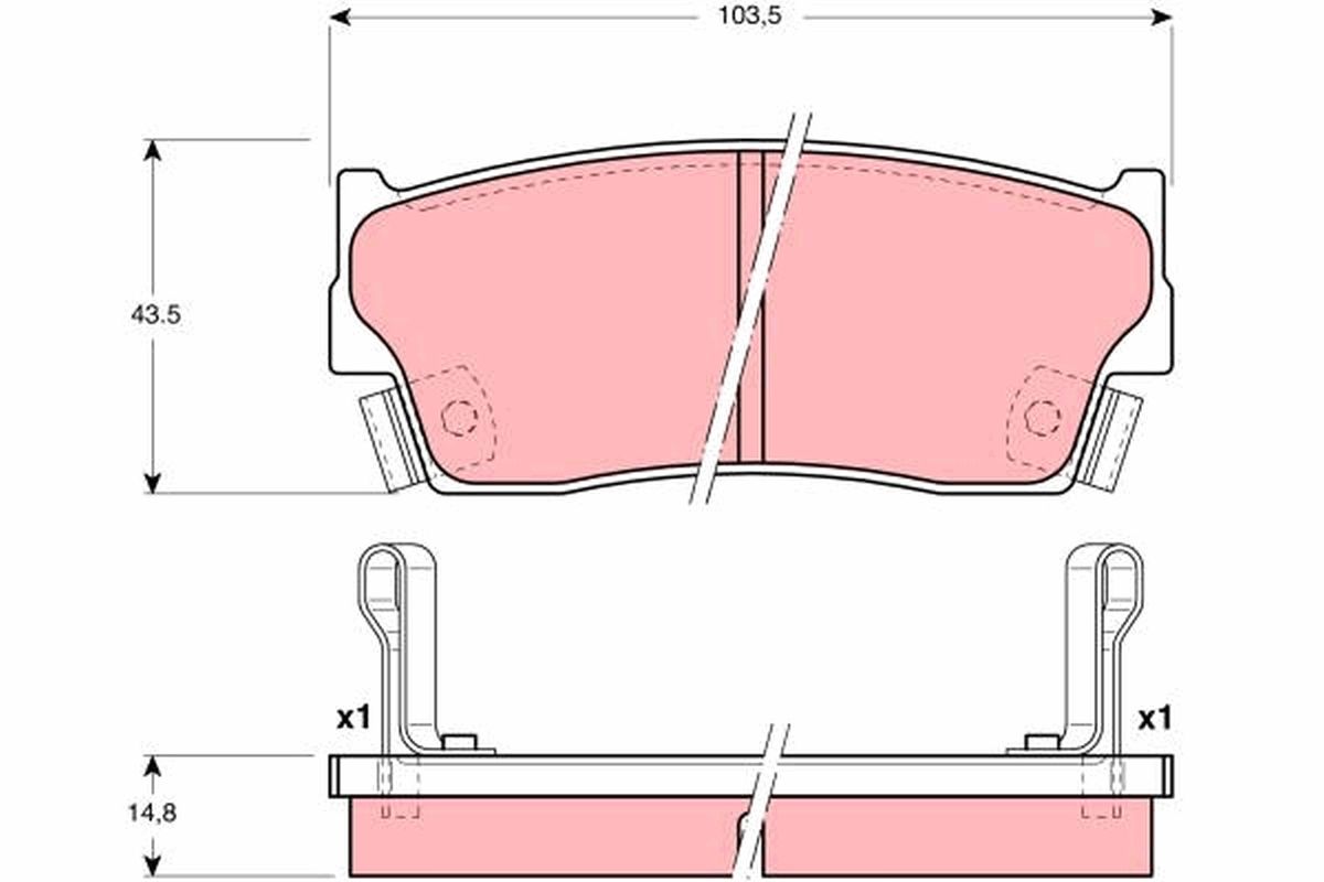 TRW GDB3183 Stabdžių trinkelių rinkinys, diskinis stabdys