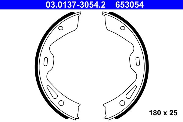ATE 03.0137-3054.2 Brake shoe set, parking brake