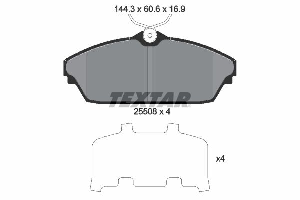TEXTAR 2550801 Brake pad set, disc brake