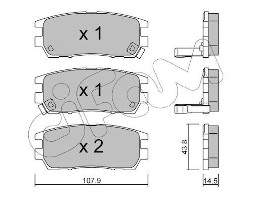 CIFAM 822-151-0 Brake pad set, disc brake