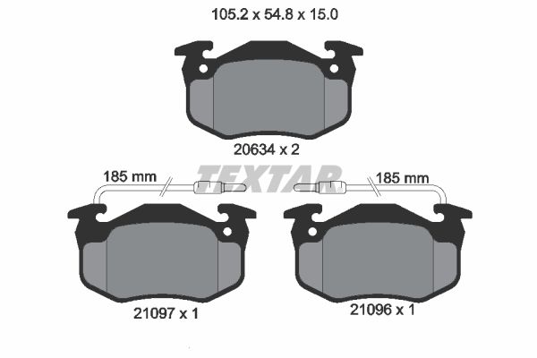 TEXTAR 2109601 Brake pad set, disc brake