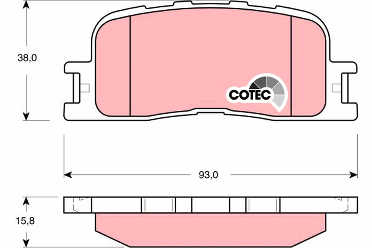 TRW GDB3374 Brake pad set, disc brake