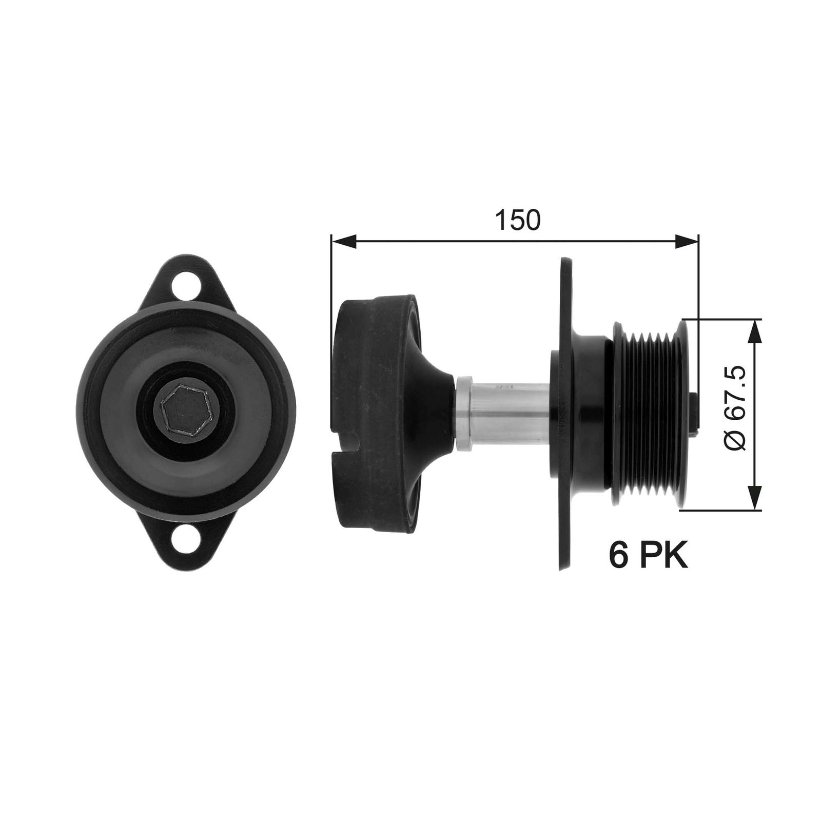 GATES OAP7045 Alternator freewheel clutch