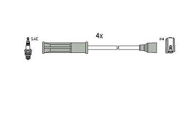 HÜCO 134516 Ignition cable kit