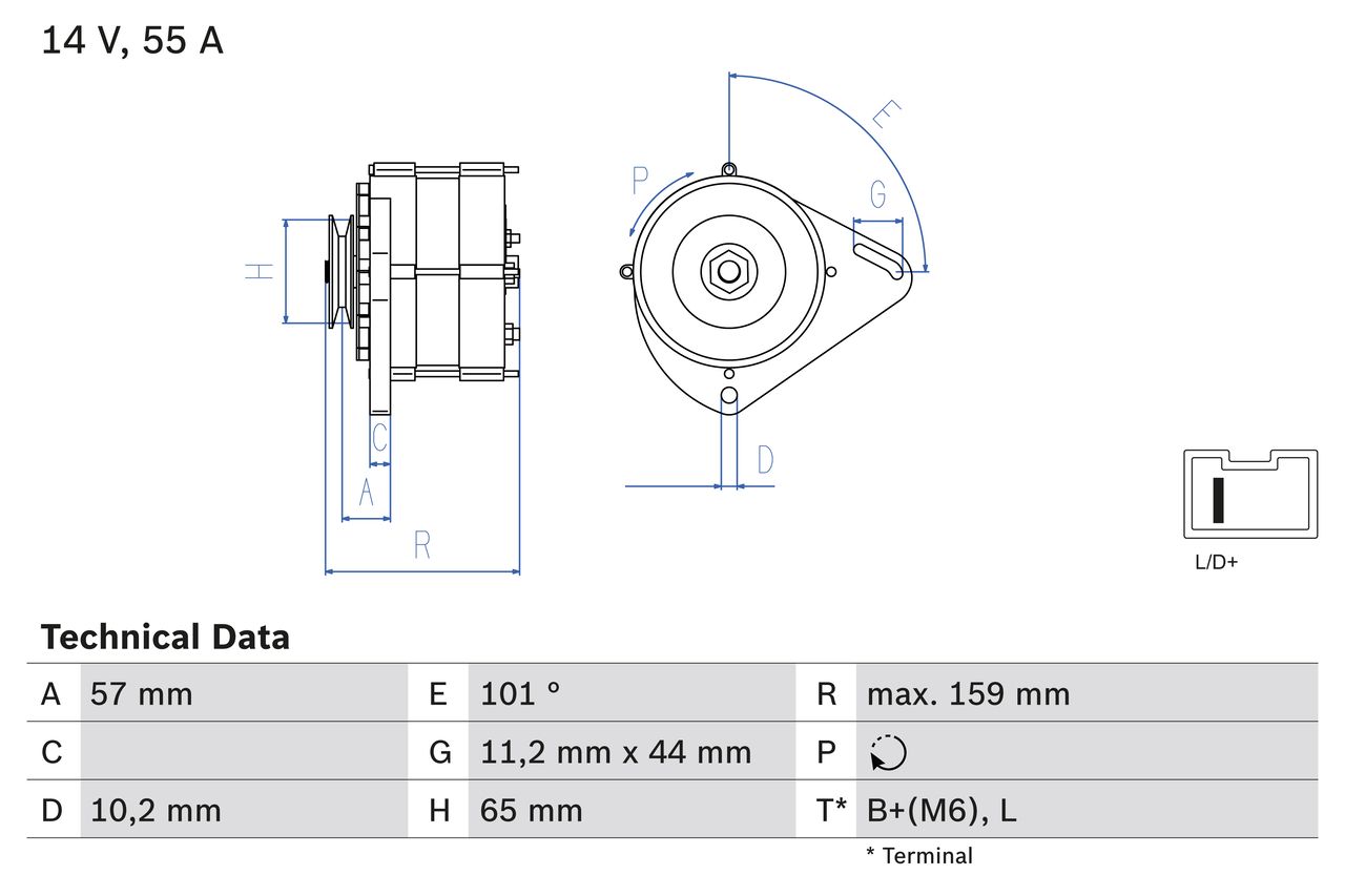BOSCH 0 986 035 641 Alternator