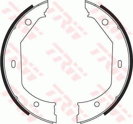 TRW GS8656 Brake shoe set, parking brake