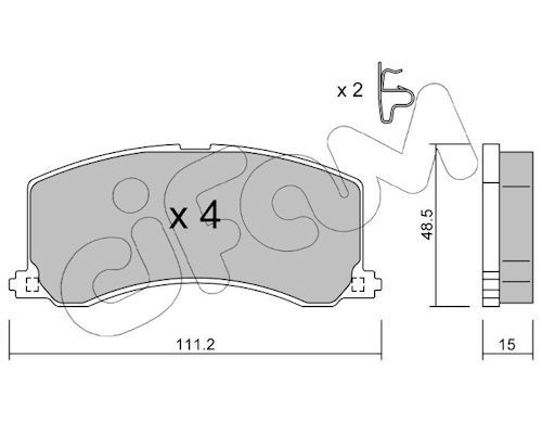 CIFAM 822-248-0 Brake pad set, disc brake
