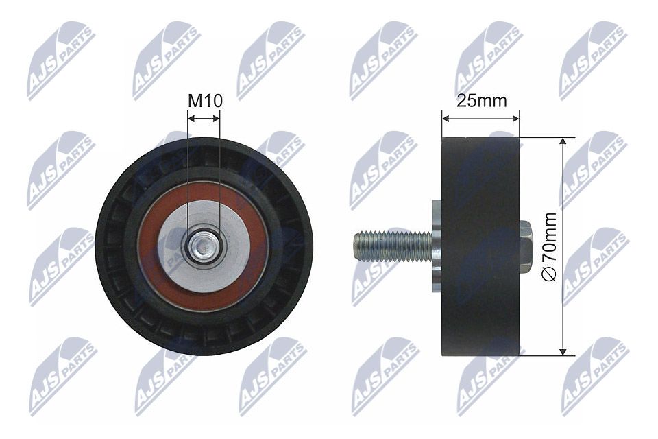 NTY RNK-CT-023 Deflection/guide pulley, v-ribbed belt