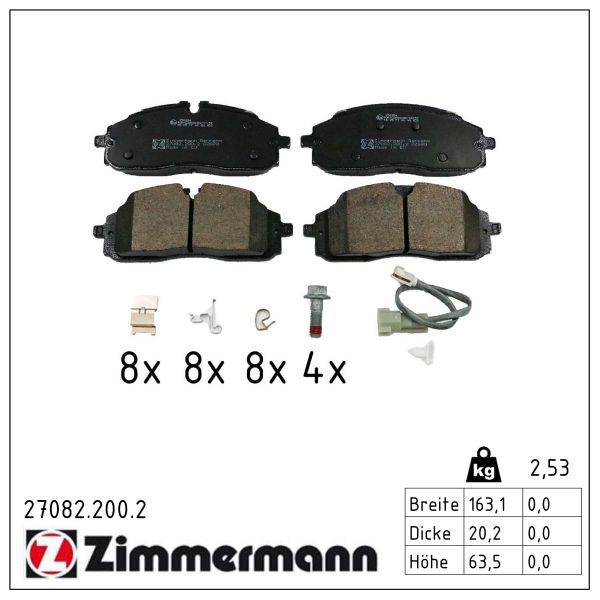 ZIMMERMANN 27082.200.2 Brake pad set, disc brake