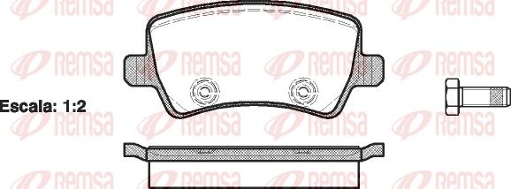 REMSA 1236.00 Brake pad set, disc brake