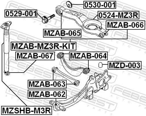 Mounting, control/trailing arm-1