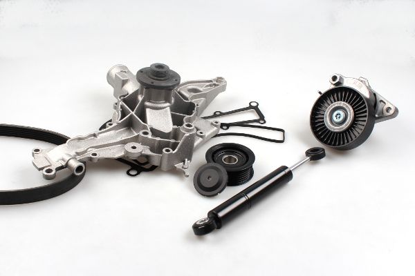 HEPU PK01471 Water pump + v-ribbed belt kit