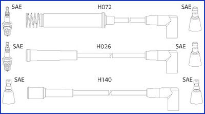 HÜCO 134202 Ignition cable kit