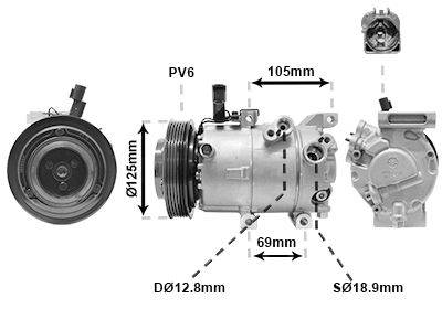 VAN WEZEL 8301K707 Compressor, air conditioning