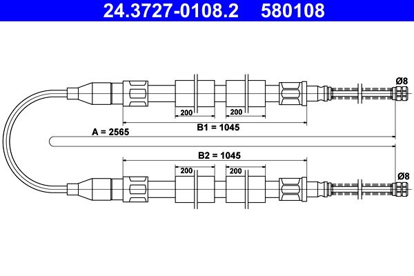 Cable Pull, parking brake-main