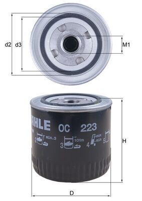 KNECHT OC 223 Oil filter