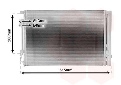 VAN WEZEL 83005280 Condenser, air conditioning