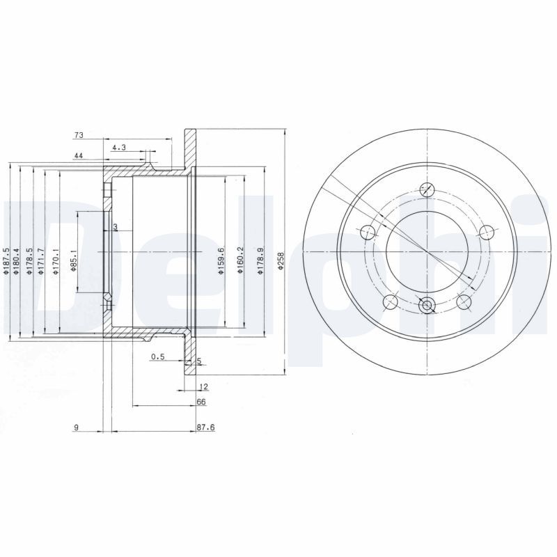 DELPHI BG3235 Brake disc