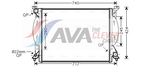 AVA CLEVER CHOICE AI2204 Radiator, engine cooling