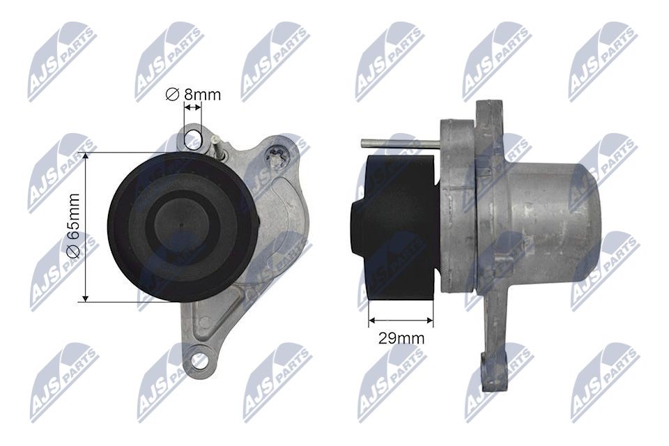 NTY RNK-NS-036 Tensioner pulley, v-ribbed belt