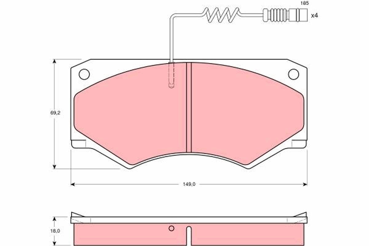 TRW GDB1067 Brake pad set, disc brake