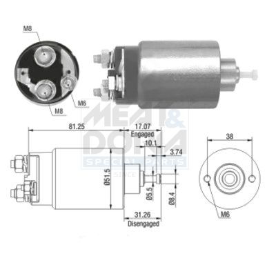 MEAT & DORIA 46082 Solenoid switch, starter