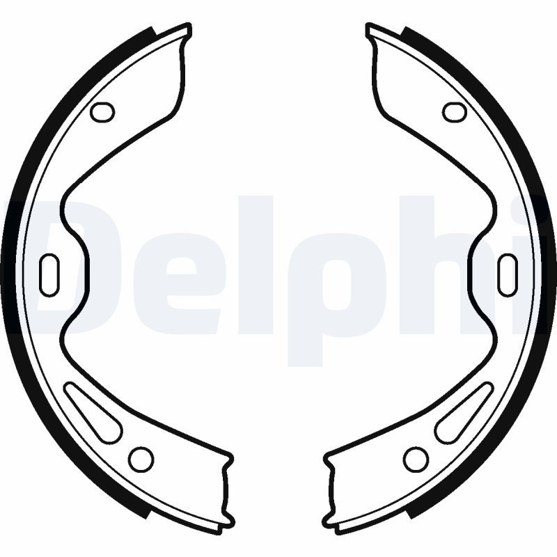 DELPHI LS2120 Brake shoe set, parking brake