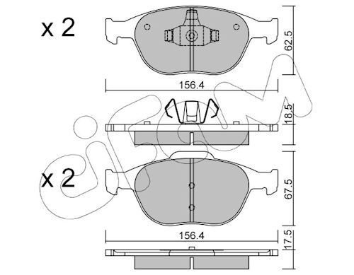 CIFAM 822-533-0 Brake pad set, disc brake