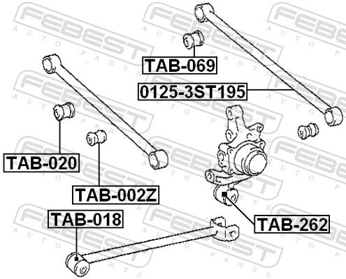 Mounting, control/trailing arm-1