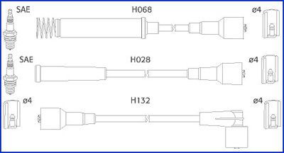HÜCO 134217 Ignition cable kit