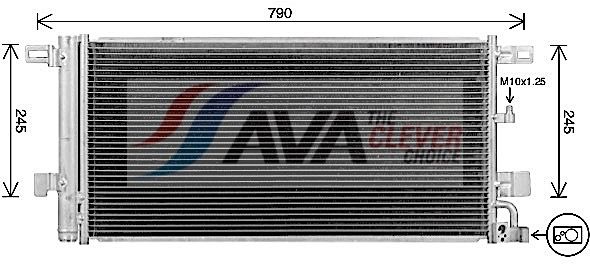 AVA CLEVER CHOICE AI5439D Condenser, air conditioning