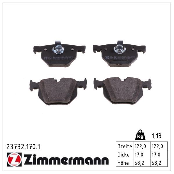 ZIMMERMANN 23732.170.1 Brake pad set, disc brake