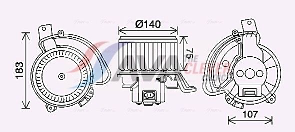 AVA CLEVER CHOICE OL8689 Interior blower