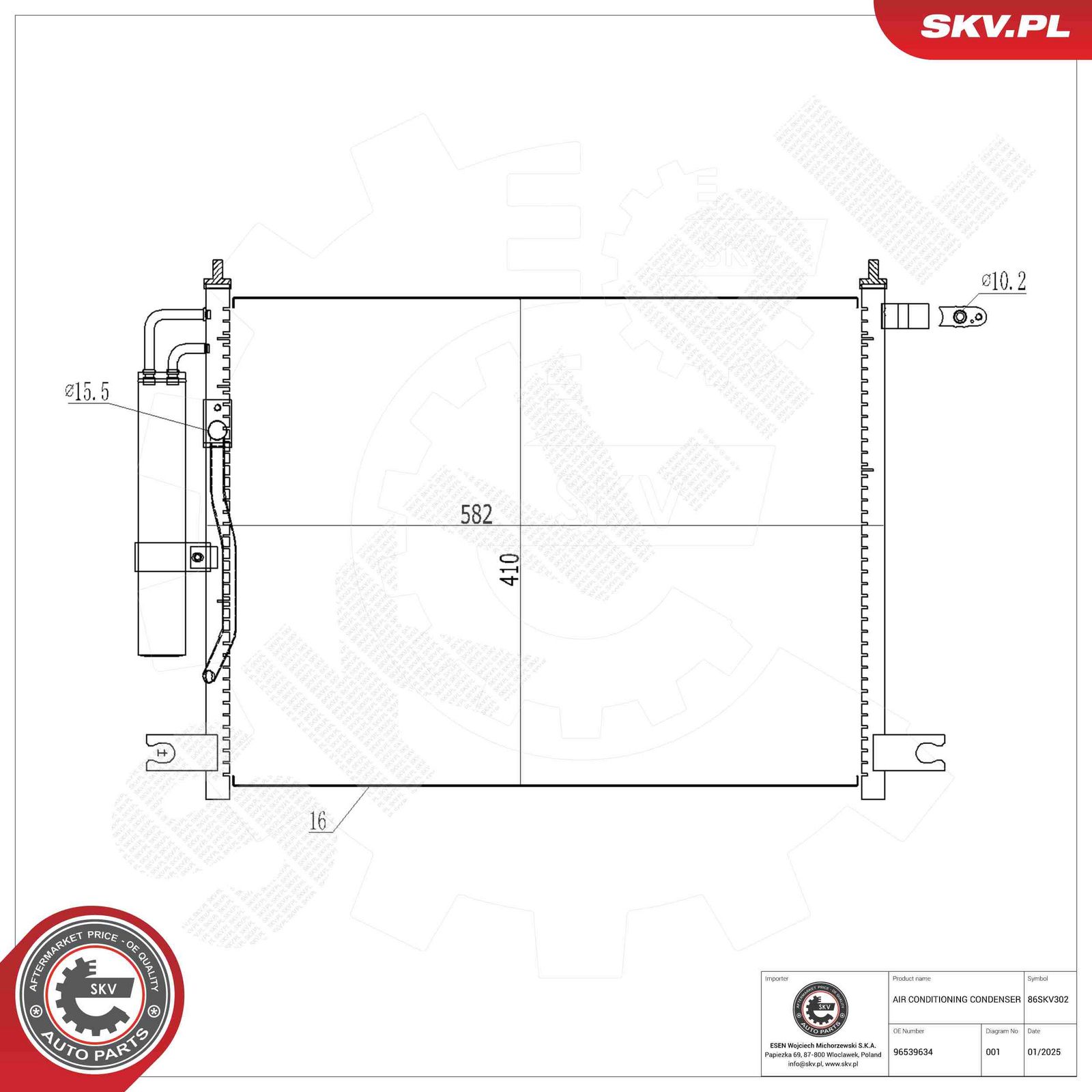 Condenser, air conditioning-main