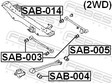 Mounting, control/trailing arm-1