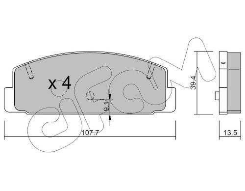 CIFAM 822-302-1 Brake pad set, disc brake