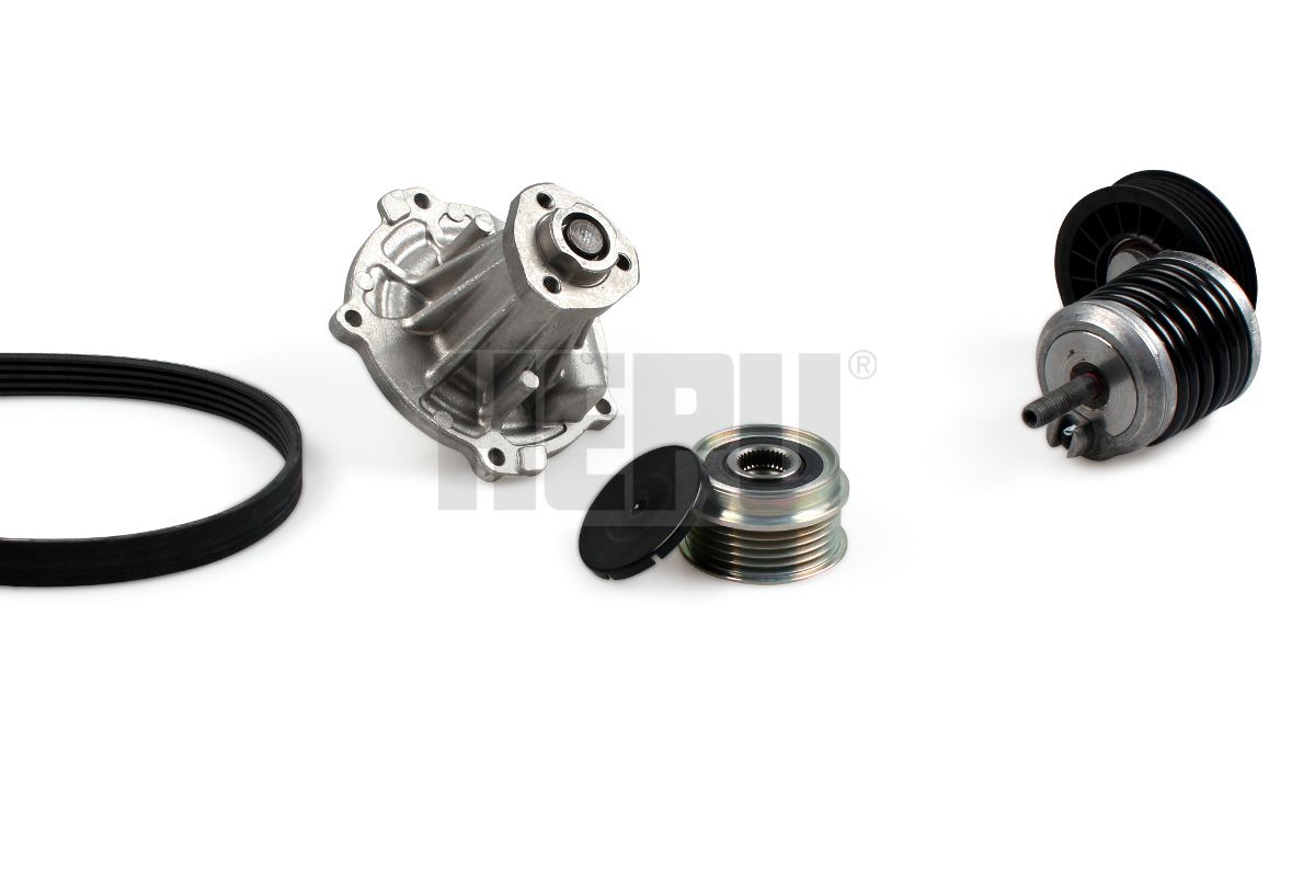 HEPU PK05425 Water pump + v-ribbed belt kit