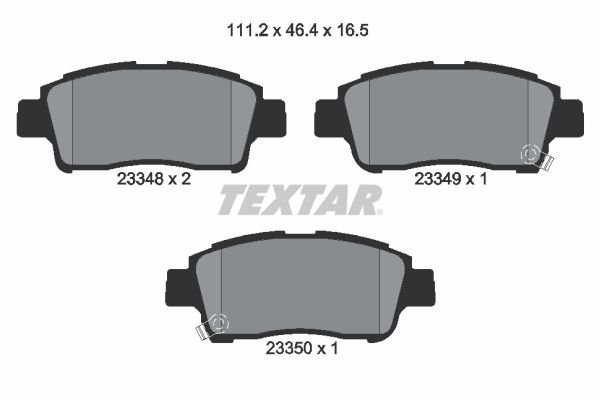 TEXTAR 2334803 Brake pad set, disc brake