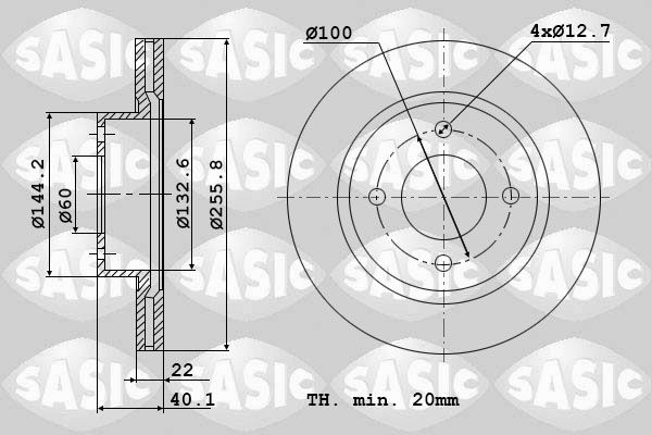 SASIC 6106261 Brake disc