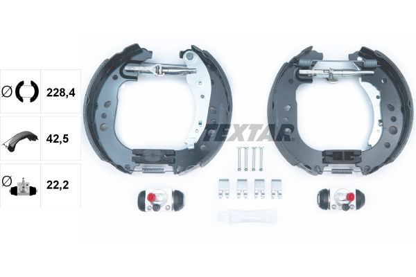 TEXTAR 84081700 Brake shoe set