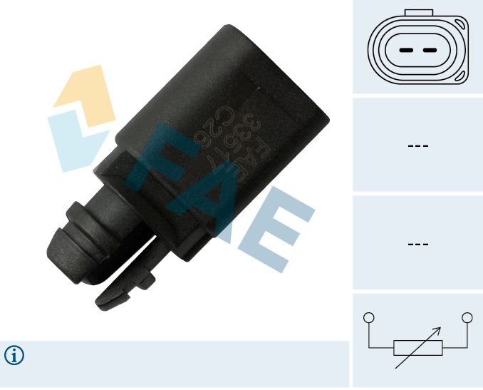 FAE 33517 Sensor, exterior temperature