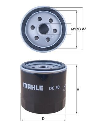 KNECHT OC 90 Oil filter