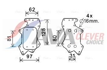 AVA CLEVER CHOICE AI3403 Oil cooler, engine oil